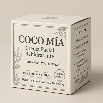 🌿 COCO MÍA – Crema Facial Rehidratante Natural
