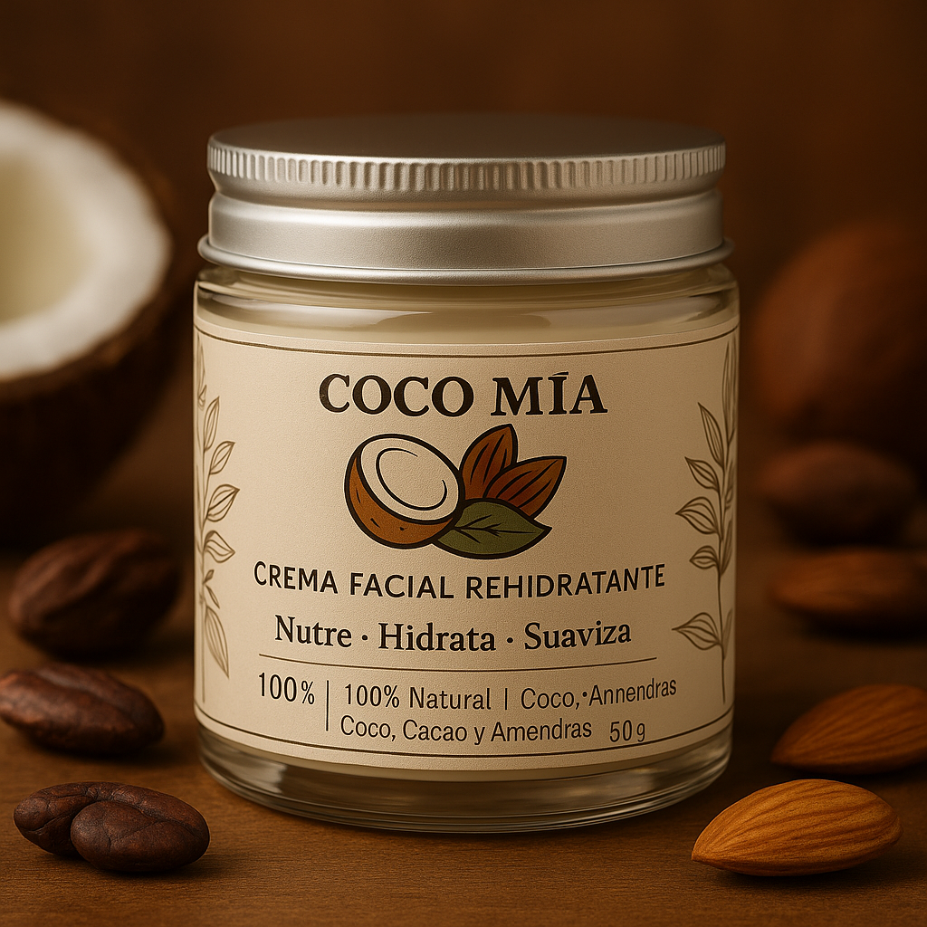 🌿 COCO MÍA – Crema Facial Rehidratante Natural