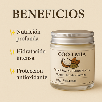 🌿 COCO MÍA – Crema Facial Rehidratante Natural