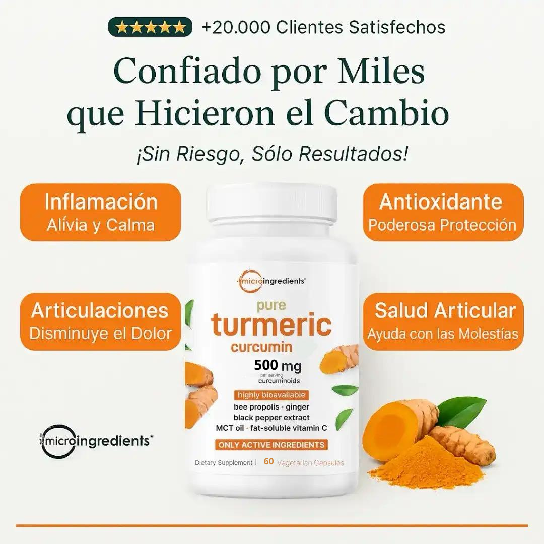 El Antiinflamatorio Natural Más Potente – Cúrcuma 95%